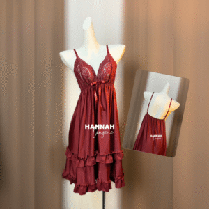 S-7XL HANAYA Maroon Nightdress