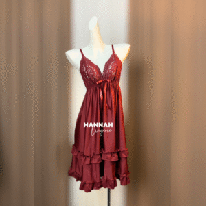 S-7XL HANAYA Maroon Nightdress