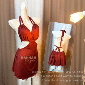 S-7XL VIONNA Maroon Nightdress
