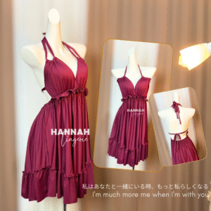 S-7XL KIERA Maroon Nightdress