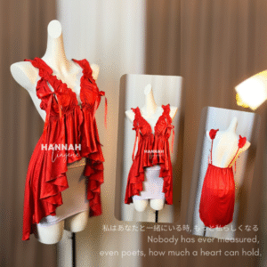 S-7XL AUBREY Red Nightdress